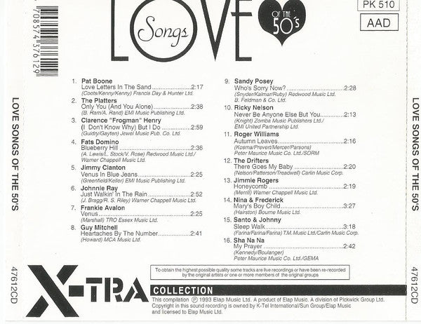 Various : Love Songs Of The 50's (CD, Comp)