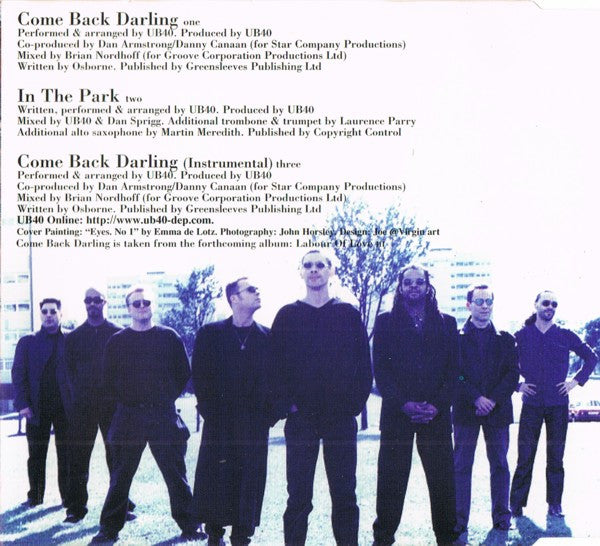 UB40 : Come Back Darling (CD, Single)