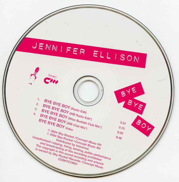 Jennifer Ellison : Bye Bye Boy (CD, Single, Enh)