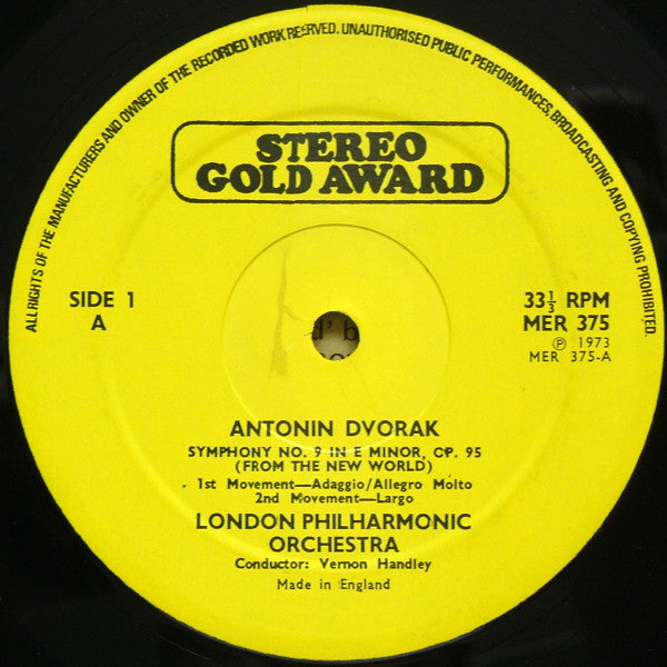 Antonín Dvořák, London Philharmonic Orchestra, Vernon Handley : New World Symphony (LP)