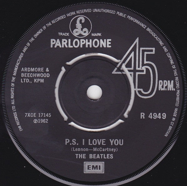 The Beatles : Love Me Do c/w P.S. I Love You (7", Single, Mono, RE)