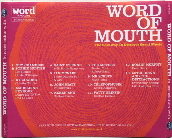 Various : Word Of Mouth (The Best Way To Discover Great New Music) (July 2005) (CD, Comp, Promo)