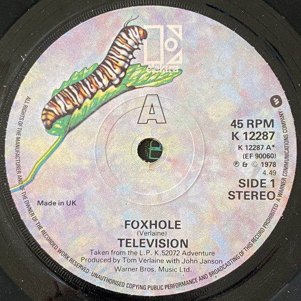 Television : Foxhole (7", Single)