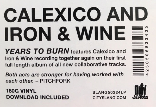 Calexico / Iron And Wine : Years To Burn (LP, Album, 180)