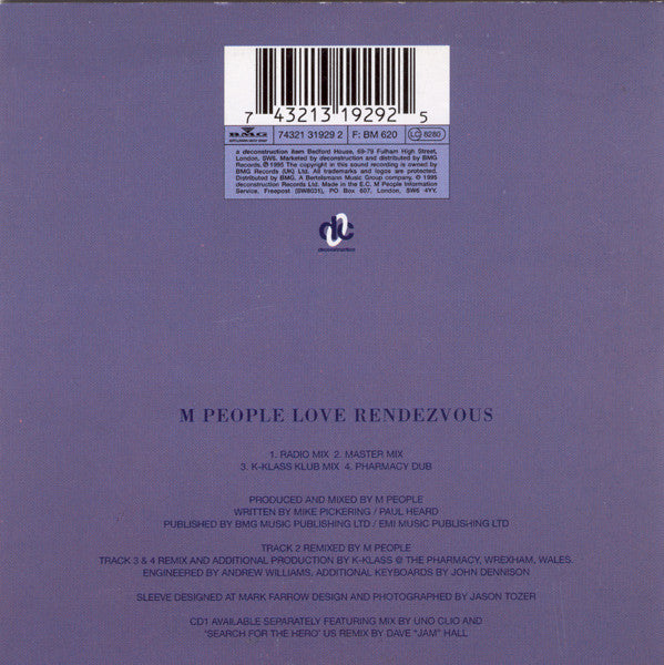 M People : Love Rendezvous (CD, Single, CD2)