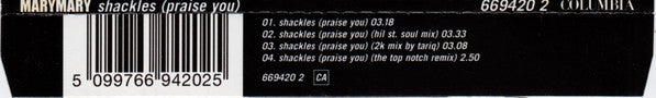 Mary Mary : Shackles (Praise You) (CD, Single)