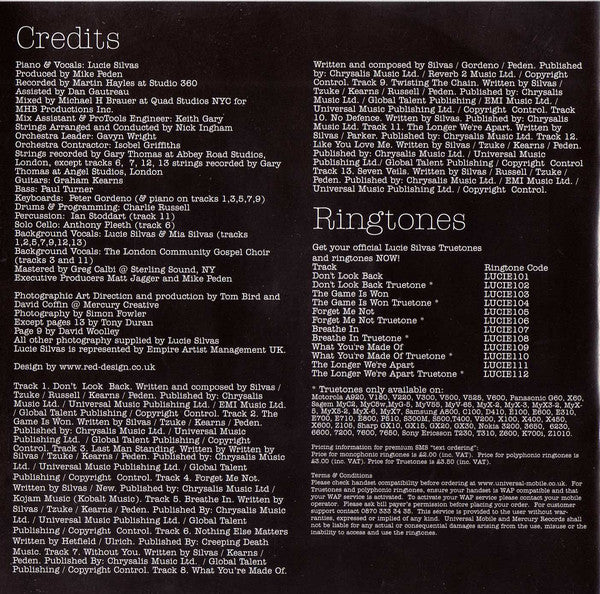 Lucie Silvas : Breathe In (CD, Album, Dis)