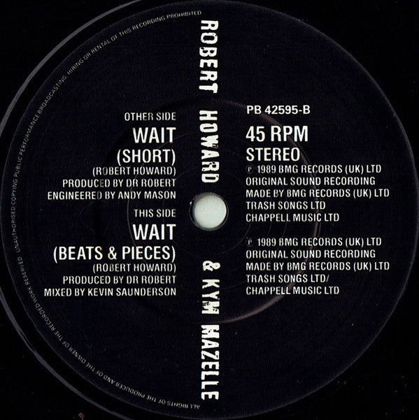 Robert Howard & Kym Mazelle : Wait! (7", Single, CBS)