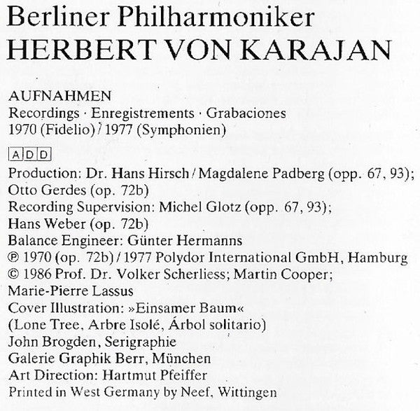 Ludwig van Beethoven / Herbert von Karajan / Berliner Philharmoniker : Symphonies Nos. 5 & 8 / "Fidelio" Ouvertüre (CD, Comp, RM)