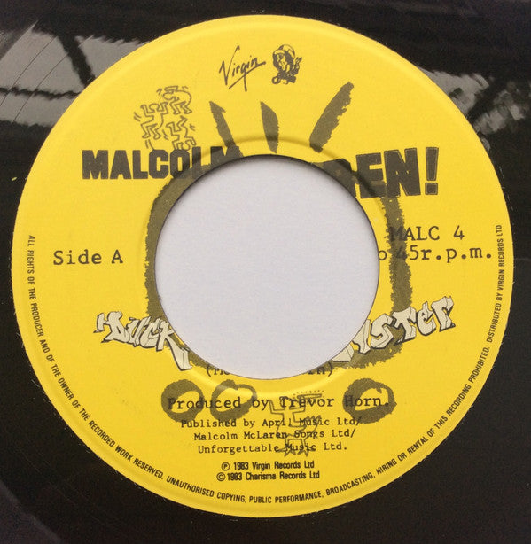 Malcolm McLaren : Duck For The Oyster (7", Single, Jukebox, Lar)