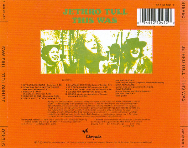 Jethro Tull : This Was (CD, Album, RE)