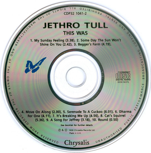 Jethro Tull : This Was (CD, Album, RE)