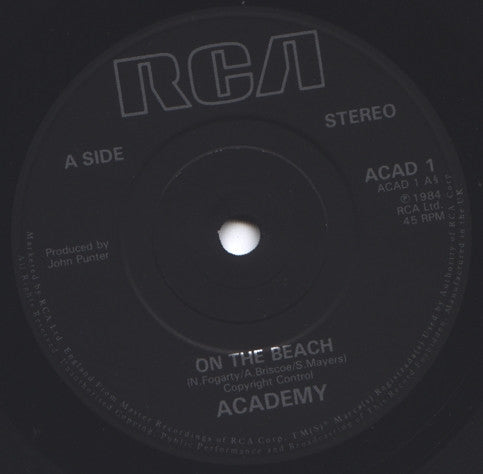 Academy : On The Beach (7", Single)