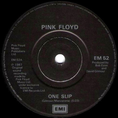 Pink Floyd : One Slip (7", Single)