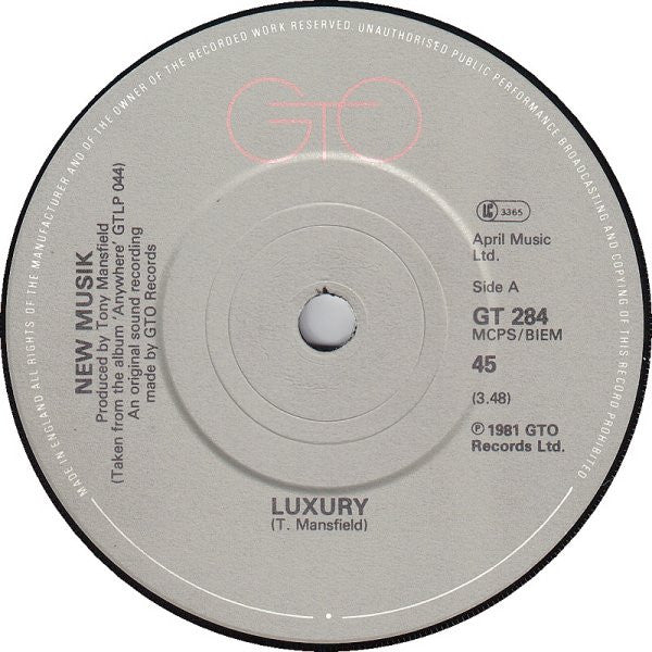 New Musik : Luxury (7", Single)