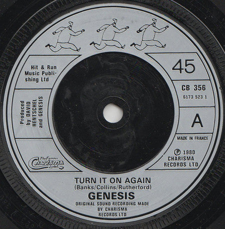 Genesis : Turn It On Again (7", Single, Fre)