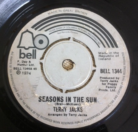 Terry Jacks : Seasons In The Sun / Put The Bone In (7", Single)