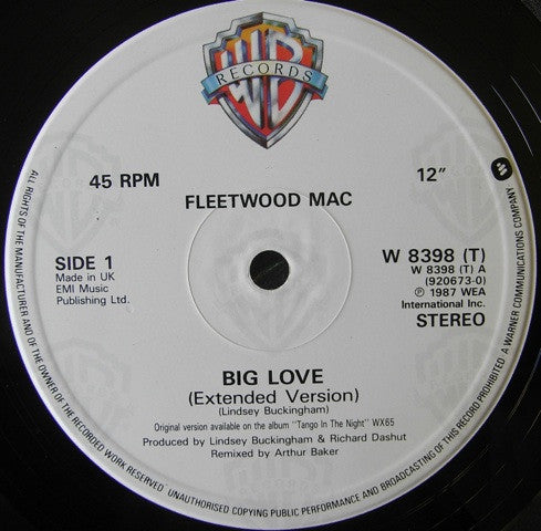 Fleetwood Mac : Big Love (12", Single)