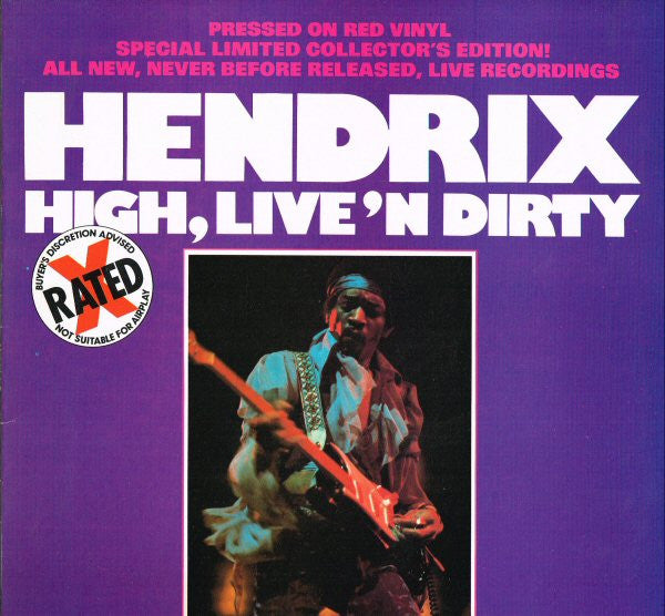 Jimi Hendrix : High, Live'n Dirty (LP, Red)