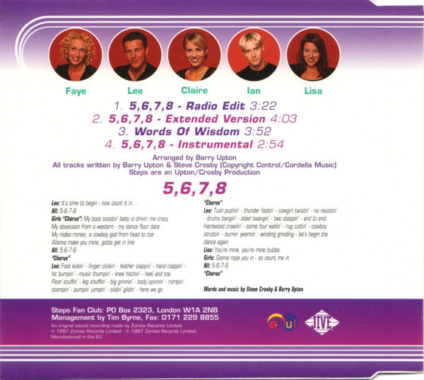 Steps : 5,6,7,8 (CD, Single)