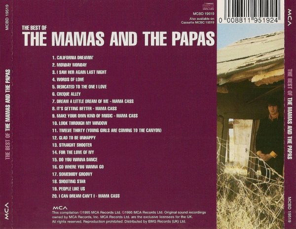 The Mamas & The Papas : The Best Of The Mamas And The Papas (CD, Comp, RP)