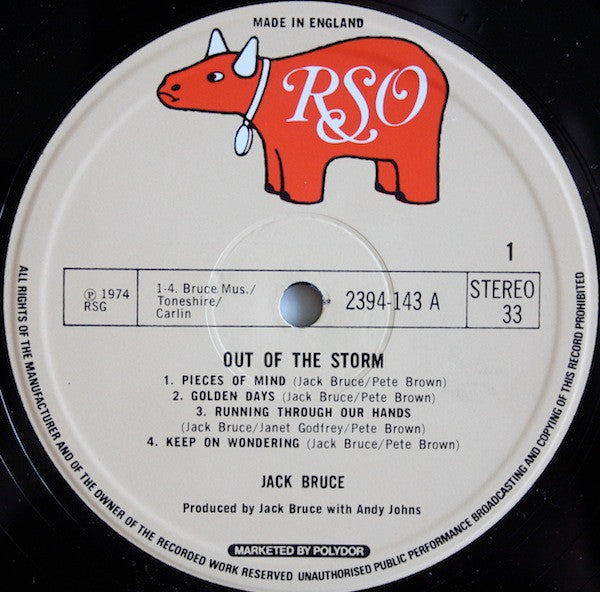 Jack Bruce : Out Of The Storm (LP, Album)