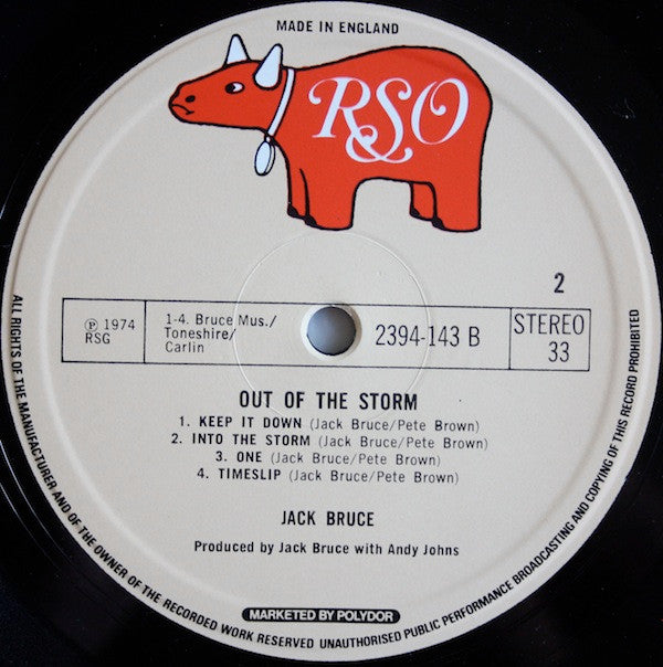 Jack Bruce : Out Of The Storm (LP, Album)