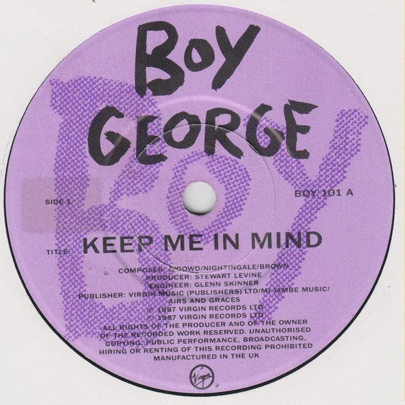 Boy George : Keep Me In Mind (7", Single)