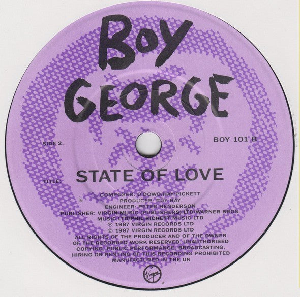 Boy George : Keep Me In Mind (7", Single)