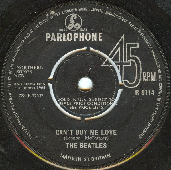 The Beatles : Can't Buy Me Love (7", Single, Mono)