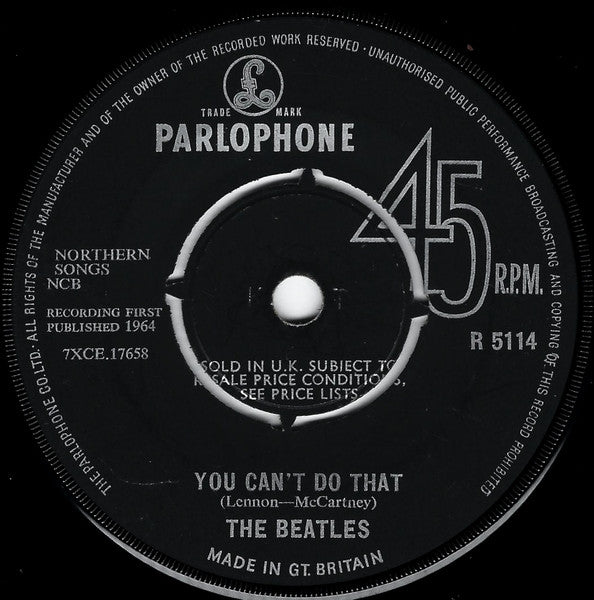 The Beatles : Can't Buy Me Love (7", Single, Mono)