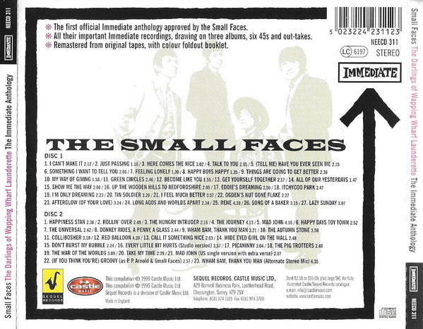 Small Faces : The Darlings Of Wapping Wharf Launderette - The Immediate Anthology (2xCD, Comp, RM)