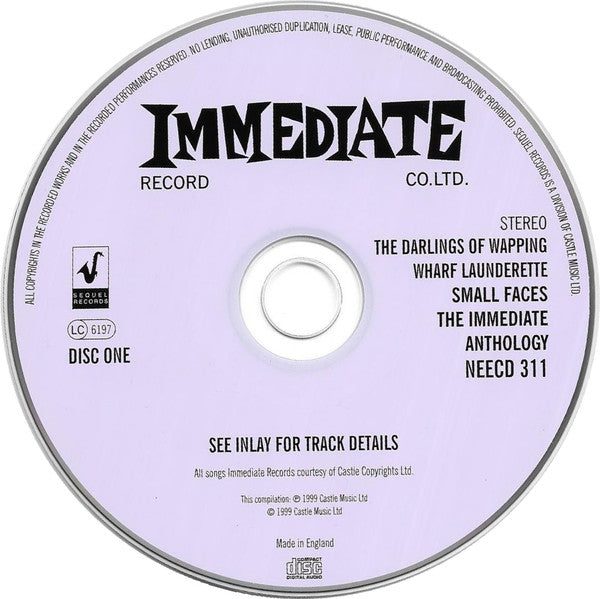 Small Faces : The Darlings Of Wapping Wharf Launderette - The Immediate Anthology (2xCD, Comp, RM)