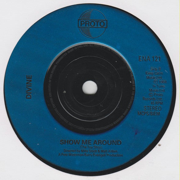 Divine : I'm So Beautiful (7", Single, Blu)