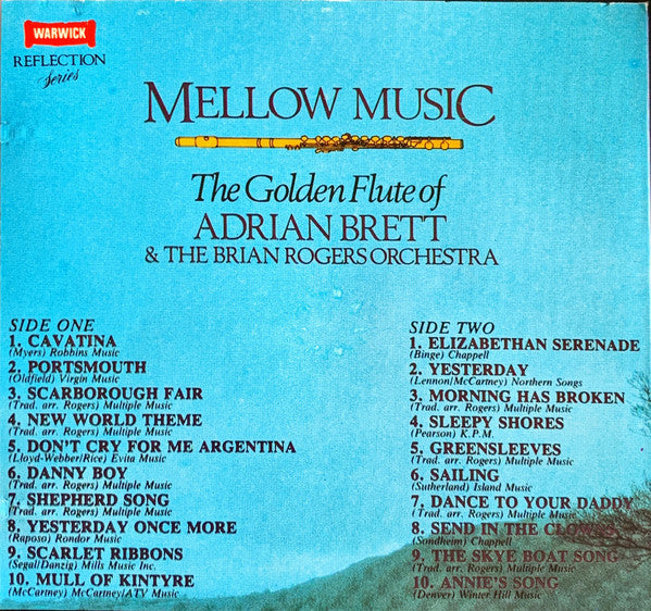 Adrian Brett & The Brian Rogers Orchestra : Mellow Music – The Golden Flute Of Adrian Brett & The Brian Rogers Orchestra (CD)