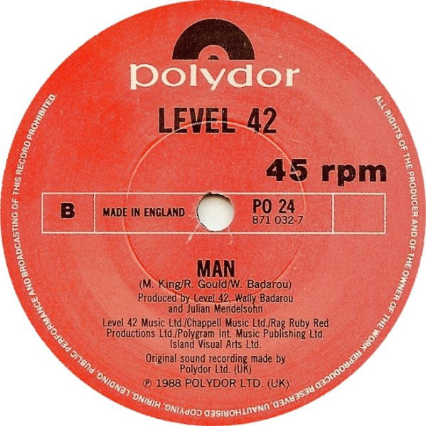 Level 42 : Take A Look (7", Single)