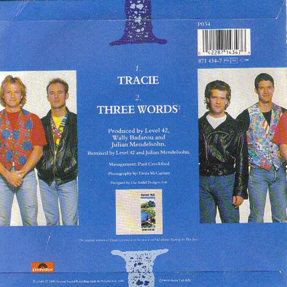 Level 42 : Tracie (7", Single)