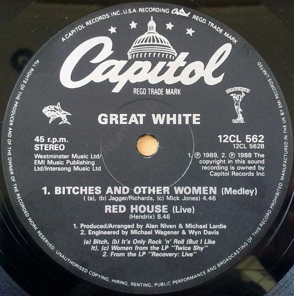 Great White : House Of Broken Love (12", Single)