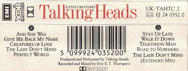 Talking Heads : Little Creatures (Cass, Album, Cre)