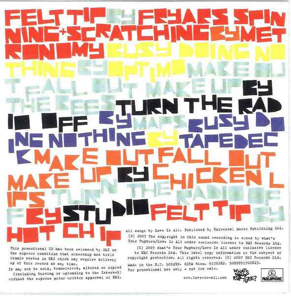 Love Is All : Love Is All Mixed Up (CD, Album, Promo)