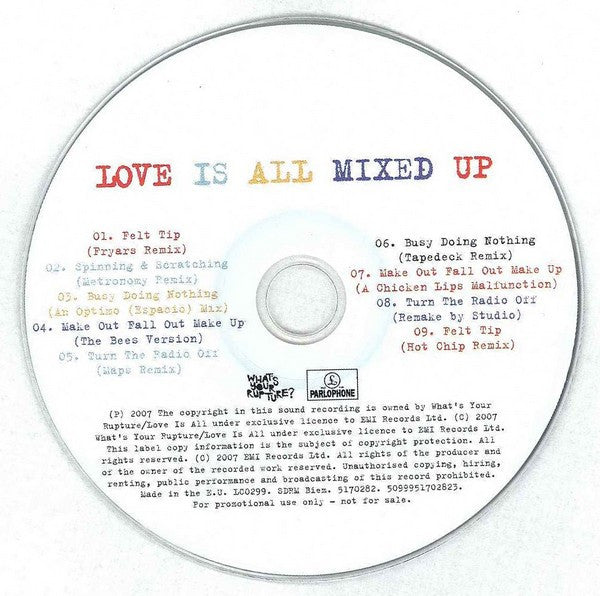 Love Is All : Love Is All Mixed Up (CD, Album, Promo)