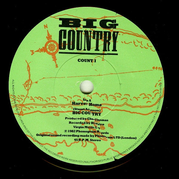 Big Country : Harvest Home (7", Single, Pap)