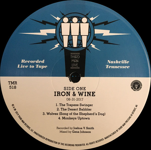 Iron & Wine* : Live At Third Man Records (LP)
