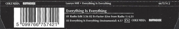 Lauryn Hill : Everything Is Everything (CD, Single)