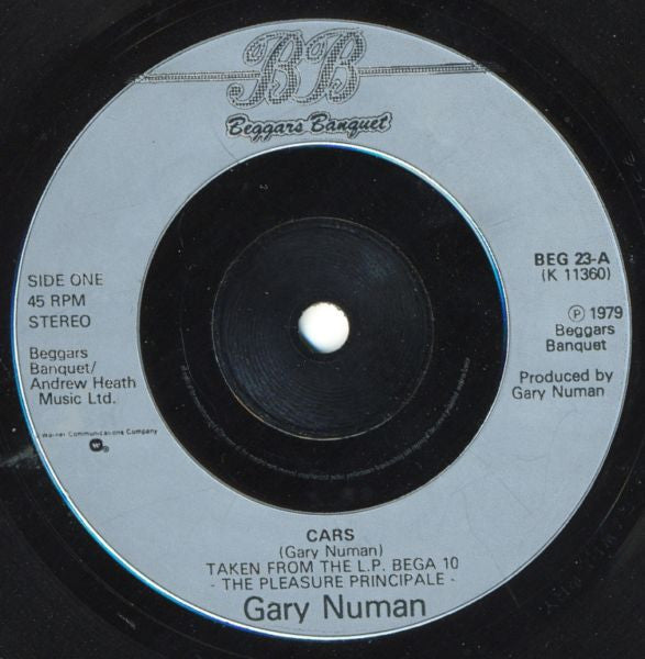 Gary Numan : Cars (7", Single, M/Print, Sil)