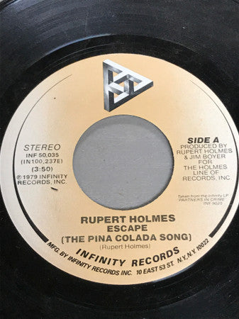 Rupert Holmes : Escape (The Pina Colada Song) (7", Single)