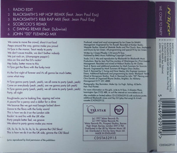 N-Tyce : We Come To Party (CD, Single)