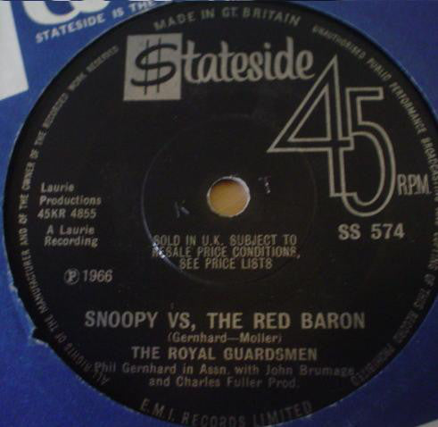 The Royal Guardsmen : Snoopy Vs. The Red Baron (7", Single, Sol)