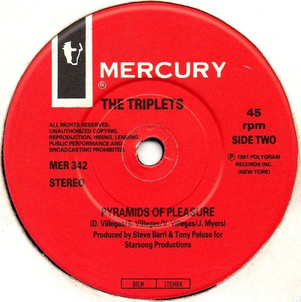 The Triplets (2) : You Don't Have To Go Home Tonight (7")