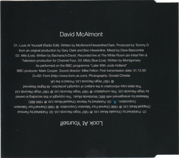 David McAlmont : Look At Yourself (CD, Single)